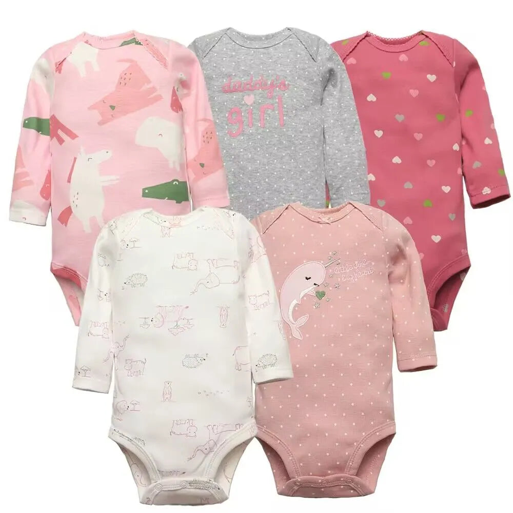 5 Pieces - Long sleeve bodysuit  0-24Month